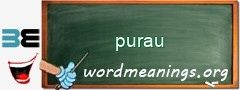 WordMeaning blackboard for purau